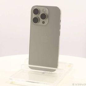 〔中古〕Apple(アップル) iPhone15 Pro 128GB ナチュラルチタニウム MTU93J／A SIMフリー〔377-ud〕