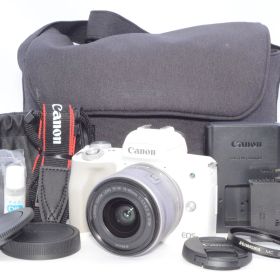 【オマケ付】Canon キャノン EOS Kiss M2 レンズキット ホワイト ミラーレス一眼カメラ