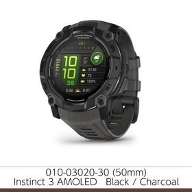 期間限定特別価格 ガーミン 010-03020-30 Instinct 3 AMOLED 50mm Black / Charcoal スマートウォッチ GPS スポーツ 歩数計 通知機能 ゴルフ 正規品