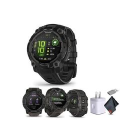 Garmin Instinct 3 45mm, AMOLED, Outdoor GPS Smartwatch, 24/7 Fitness and Tactical Smart Watch, 18 Days of Battery Life, Built-in Flashlight, Black (01