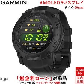 無金利ローン可 ガーミン GARMIN インスティンクト3 アモレッド タクティカル Instinct 3 AMOLED Tactical 50mm Black 010-03020-80 メンズ スマートウォッチ