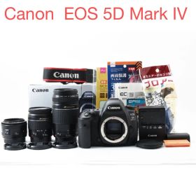 保証付/Canon EOS 5D Mark IV標準&望遠&単焦点レンズセット