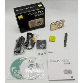【中古 動作確認済】 Nikon デジタルカメラ COOLPIX (クールピクス) S3300 スイートゴールド S3300GL