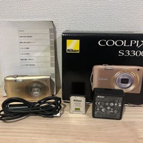 美品 完動品 Nikon COOLPIX S3300 ゴールド #26182