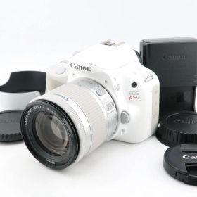 ★良品★ショット数19,653回★キヤノン CANON EOS Kiss X7 + EF-S 18-55mm F4-5.6 IS STM ホワイト 充電器付★ W0623＃5261