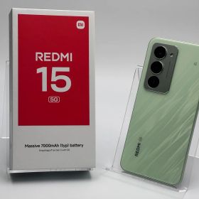 【ケーブル付き箱付き中古A】REDMI 15 5G 25057RN09R リップルグリーン SIMフリー 白ロム