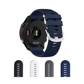 Aoouik GARMIN用 ガーミン Forerunner 255 ベルト バンド 22mm シリコン製４色 (ダークブルー)