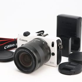 B+ (並品) Canon キヤノン EOS M + EF-M 18-55mm F3.5-5.6 IS STM レンズキット ホワイト 初期不良返品対応 66-287