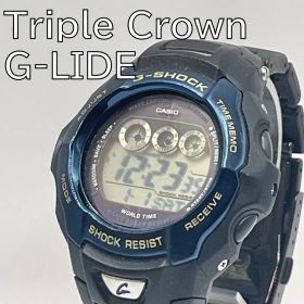 【美品】G-SHOCK GL-700TCJ 電波ソーラー カシオ G-LIDE コンポジットバンド 20気圧防水 デジタル 腕時計 メタリックブルー 黒 CASIO トリプルクラウン レア Gライド WAVE CEPTOR TOUGH SOLAR メンズ