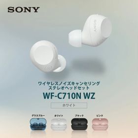 ソニー 完全ワイヤレスイヤホン ホワイト ノイズキャンセリング 外音取り込み DSEE 最大30時間再生 防滴 IPX4 マルチポイント対応 装着検出 タッチセンサー WF-C710N WZ