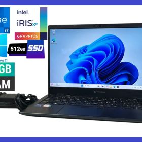 ★Toshiba DynaBook G83/HS 高性能CPU i7-1165 G7(第11世代) SSD 512GB NVMe/メモリ16GB/グラフィックIntel IRIS Xe/無線LAN/15日間返品保証/カメラ ノートパソコン すぐに使えます！