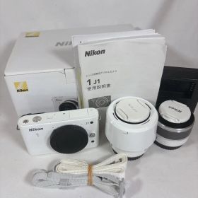 【訳あり】Nikon 1 J1 ホワイト ダブルズームレンズセット