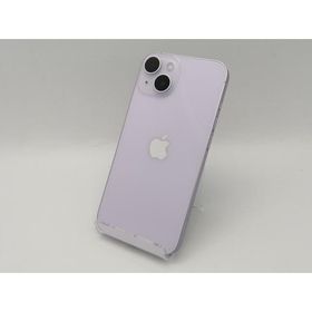 【中古】Apple au 【SIMフリー】 iPhone 14 128GB パープル MPUY3J/A【広島本通】保証期間１ヶ月【ランクC】