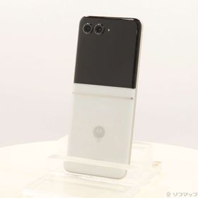 (中古)Motorola motorola razr 50d 256GB ホワイトマーブル M-51E docomo SIMフリー(258-ud)