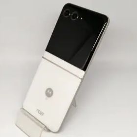 【中古】MOTOROLA docomo 【SIMフリー】 motorola razr 50d ホワイトマーブル 8GB 256GB M-51E【OSU301】保証期間１ヶ月【ランクA】