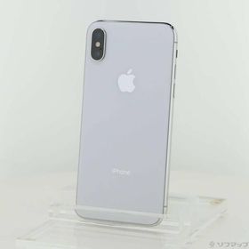 〔中古〕Apple(アップル) iPhoneX 64GB シルバー MQAY2J／A SoftBank〔247-ud〕