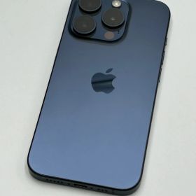 【海外版中古B】iPhone 15 Pro 128GB ブルーチタニウム バッテリー【83%】 SIMフリー 白ロム