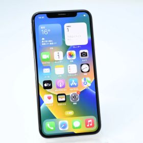 【液晶美品＊バッテリー最大容量100％】au SIMフリーiPhone X 256GB シルバー