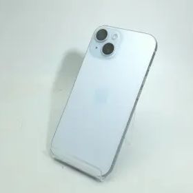 【中古】Apple au 【SIMフリー】 iPhone 15 128GB ブルー MTML3J/A【広島】保証期間１ヶ月【ランクB】