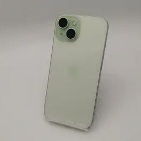 【中古】Apple docomo 【SIMフリー】 iPhone 15 128GB グリーン MTMM3J/A【広島本通】保証期間１ヶ月【ランクA】