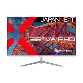 32インチ 液晶ディスプレイ(1920x1080/VA/HDMI/VGA/スピーカー/半光沢/ホワイト筐体/2年保証) JN-V32FLFHD-W