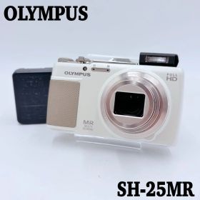 【動作品】OLYMPUS SH-25MR ホワイト コンパクトデジタルカメラ オリンパス コンデジ デジカメ 充電器付き
