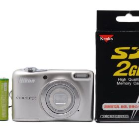 【美品・返品保証】ニコン Nikon COOLPIX L30 Silver