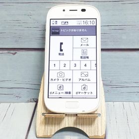 富士通 らくらくスマートフォン3 F-06F docomo ホワイト 本体 白ロム B656090