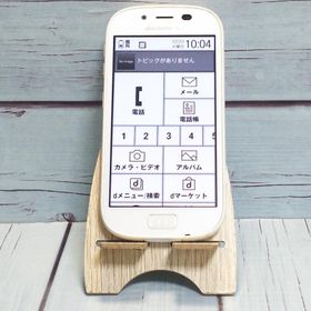富士通 らくらくスマートフォン3 F-06F docomo ホワイト 本体 白ロム B588584