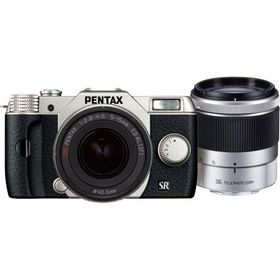 PENTAX ミラーレス一眼 Q10 ダブルズームキット [標準ズーム 02 STANDARD ZOOM ・望遠ズーム 06 TELEPHOTO ZOOM] シルバー Q10 WZOOMKIT SILVER 12174
