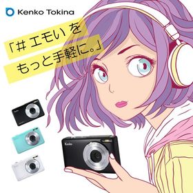 ケンコートキナー デジカメ デジタルカメラ 軽量 ポケット 広角 500万画素 KC-AF11-BK