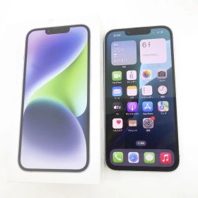 【SIMフリー】iPhone 14 128GB パープル MPUY3J/A バッテリー最大容量85％ ※中古/利用○
