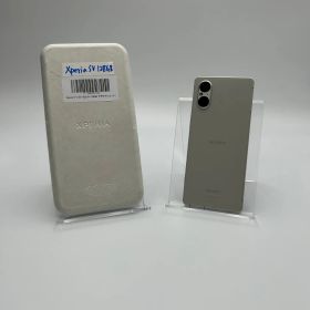 【箱付き中古B】Xperia 5 V SO-53D 8+128GB プラチナシルバー SIMフリー 白ロム
