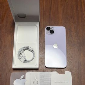 【美品】Apple iPhone14 plus パープル 本体・箱・付属品一式