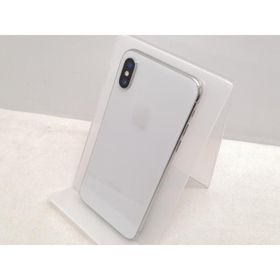 【中古】Apple au 【SIMロック解除済み】 iPhone X 64GB シルバー MQAY2J/A【仙台駅東口】保証期間１ヶ月【ランクC】
