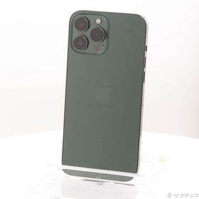 (中古)Apple iPhone13 Pro Max 128GB アルパイングリーン MNCU3J/A SIMフリー(276-ud)