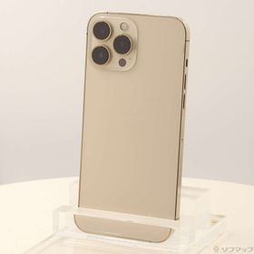 (中古)Apple iPhone13 Pro Max 128GB ゴールド MLJ63J/A SIMフリー(344-ud)