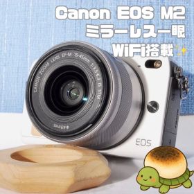 ✨Wi-Fi搭載！タッチ操作OK✨ キヤノン EOS M2 ホワイト動作難あり