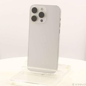 〔中古〕Apple(アップル) iPhone15 Pro Max 256GB ホワイトチタニウム MU6Q3J／A SIMフリー〔377-ud〕