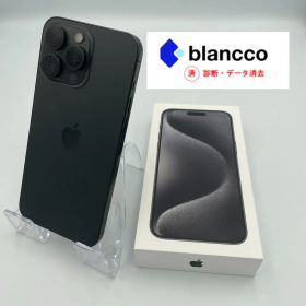 【診断済】iPhone 15 Pro Max 5G 512GB Black Titanium MU6U3J/A（A3105）｜Blancco検査パス｜バッテリー89％ ■S7703