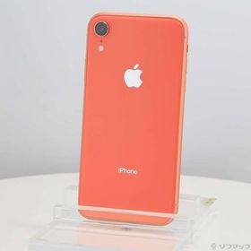 〔中古〕Apple(アップル) iPhoneXR 64GB コーラル MT0A2J／A SIMフリー〔305-ud〕