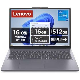 レノボ ノートPC IdeaPad Slim 3i Gen 10 83K20018JP[16型 | WUXGA | Core i5 | 512GB | 16GB | Windows 11 | Office H&amp;B | ルナグレー]