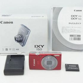 良品 Canon キヤノン IXY 150 コンパクトデジタルカメラ レッド 元箱付 260512e