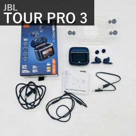 JBL ジェービーエル TOUR PRO 3 完全ワイヤレスイヤホン ネイビー JBLTOURPRO3BLU Bluetooth ノイズキャンセリング ハイレゾ LDAC デュアルドライバー マルチポイント 防塵防水 スマートディスプレイ 国内正規品