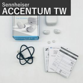 ゼンハイザー Sennheiser ワイヤレスイヤホン ACCENTUM True Wireless ホワイト 700263 Bluetooth5.3 ハイブリッドノイズキャンセリング 外音取り込み IP54 28時間再生 ワイヤレス充電対応