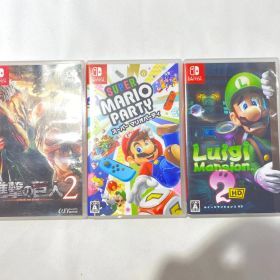[七重浜31-6-080711] 中古品 動作品 Switchソフト 3点セット 進撃の巨人2 スーパーマリオパーティ ルイージマンション2HD