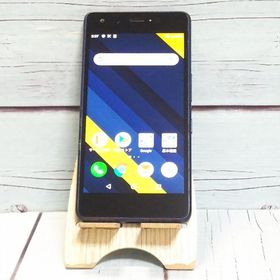 au Qua phone QZ 京セラ KYV44 インディゴ 本体 白ロム SIMロック解除済み SIMフリー C596066