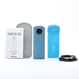 ＜美品＞ RICOH 360度カメラ RICOH THETA SC (ブルー) 全天球カメラ