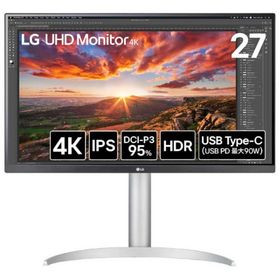 LG Electronics Japan 4K対応 27型ワイド液晶ディスプレイ(IPS/アンチグレア/DP/TypeC(PD90W)/スピーカー/3年保証) 27UP850K-W