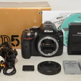 260697★極上★Nikon デジタル一眼レフカメラ D5300 ブラック 2400万画素 3.2型液晶 D5300BK